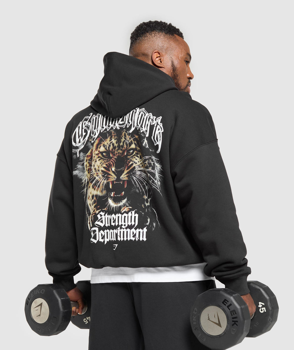 Strength Department Animal Oversized Hoodie - Black