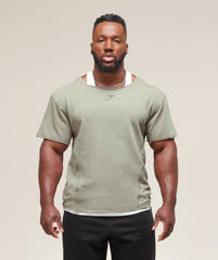 Heritage Washed Rag Top - Stone Grey