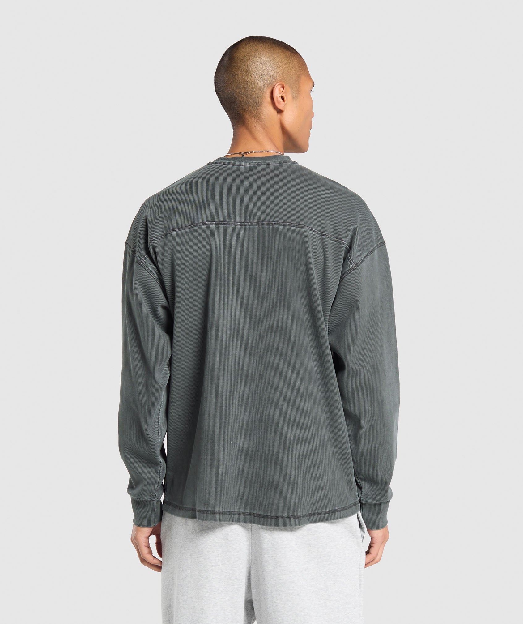 Heavyweight Rib Crew - Asphalt Grey