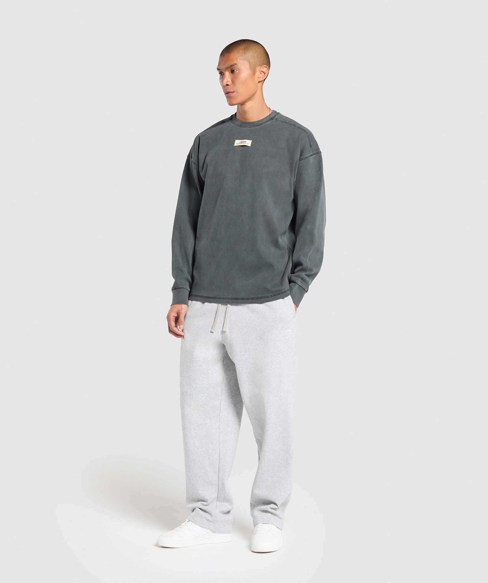 Heavyweight Rib Crew - Asphalt Grey