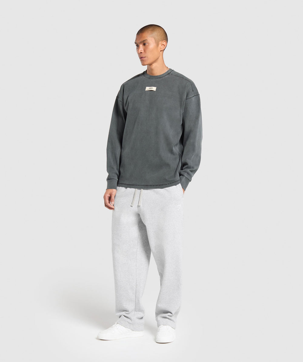 Heavyweight Rib Crew - Asphalt Grey