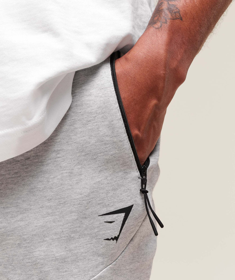 Interlock Tech 6" Shorts - Light Grey Core Marl