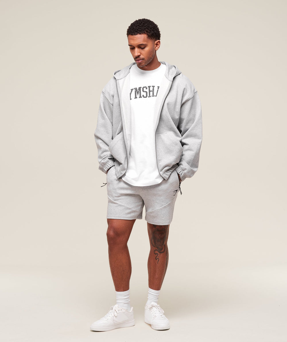 Interlock Tech 6" Shorts - Light Grey Core Marl