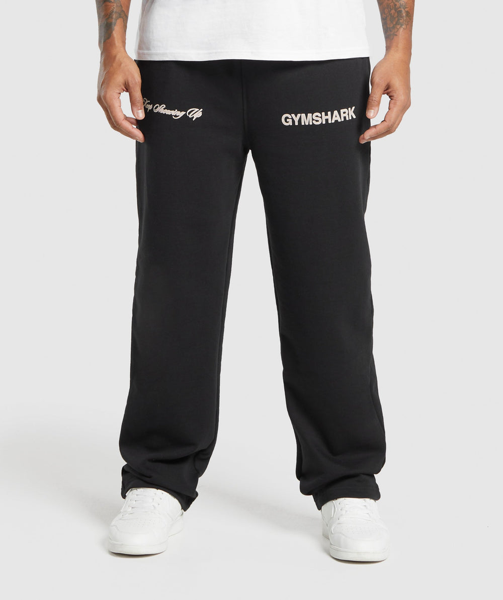 EST 2012 Straight Leg Joggers - Black