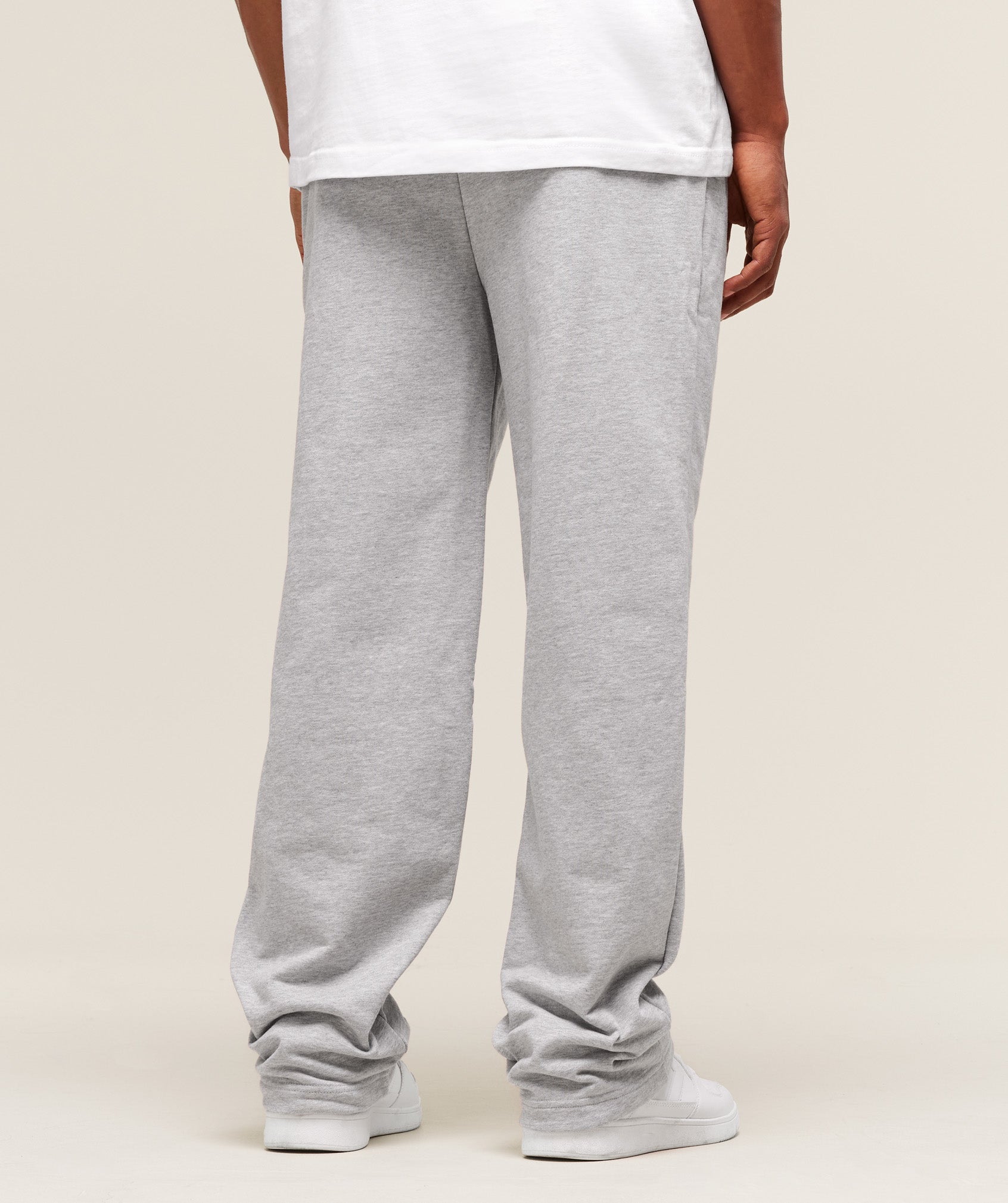 Rest Day Essentials Straight Leg Joggers - Light Grey Marl