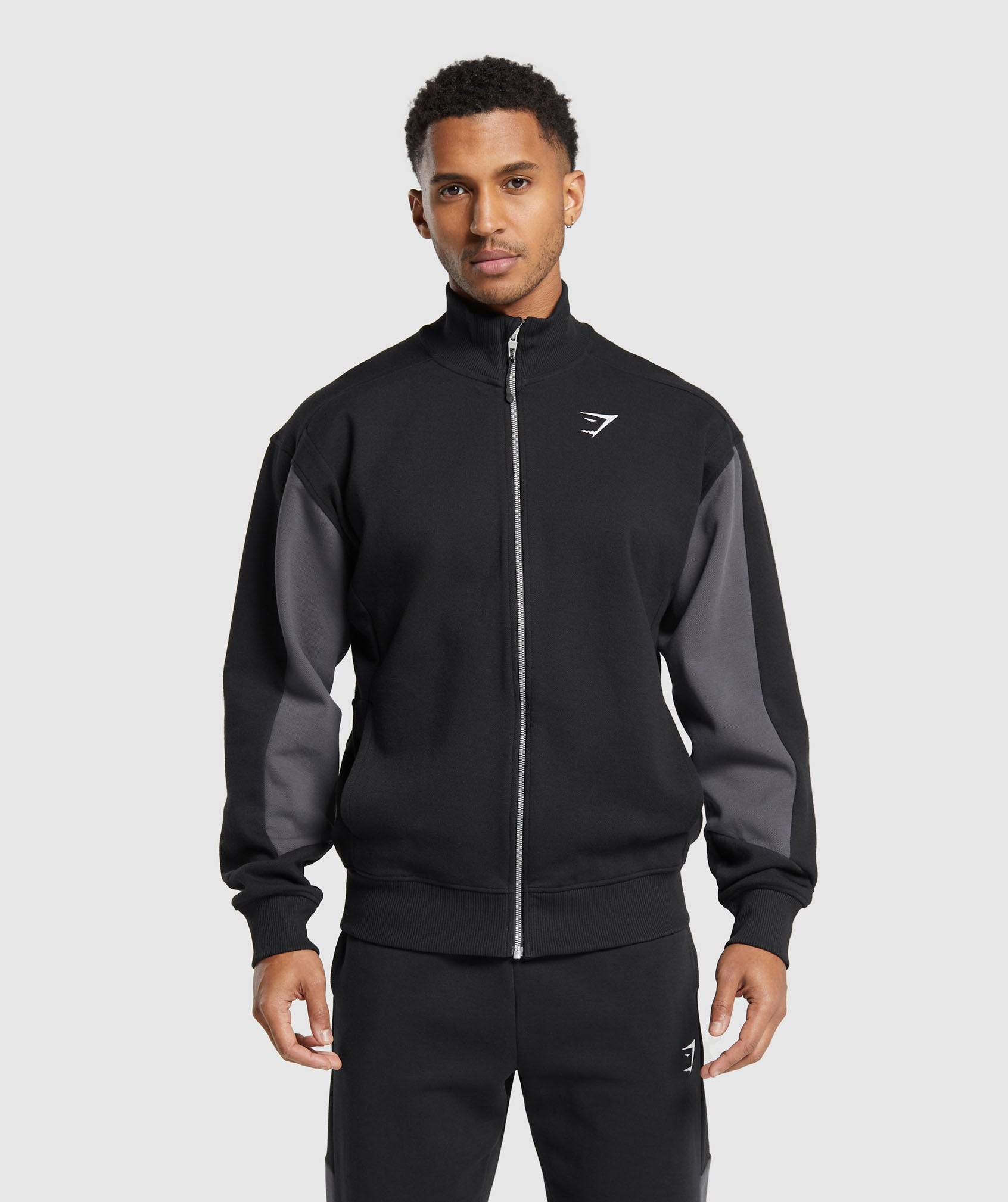 Pique Track Jacket - Black/Onyx Grey