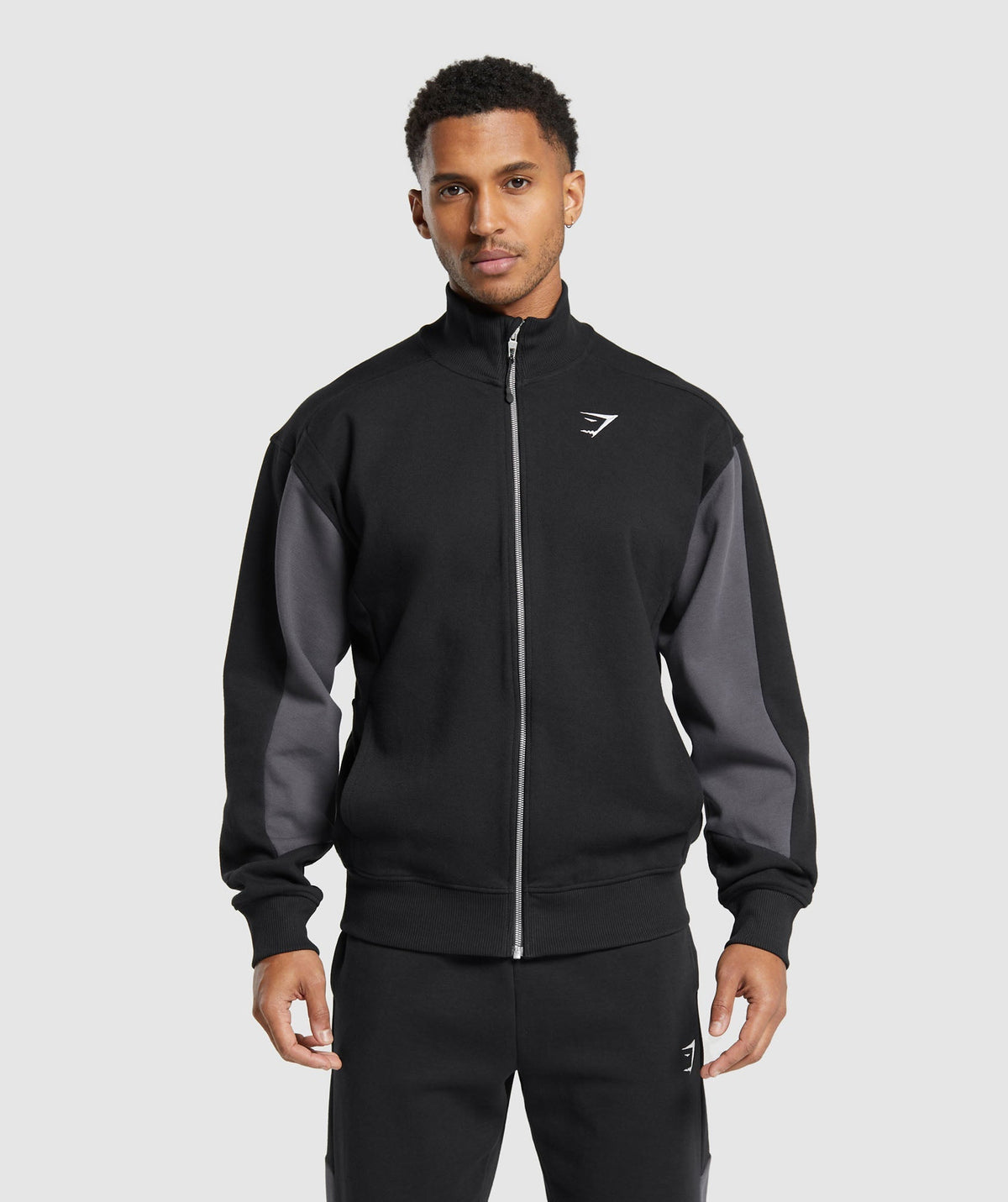 Pique Track Jacket - Black/Onyx Grey