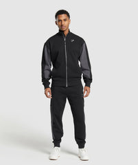 Pique Track Jacket - Black/Onyx Grey