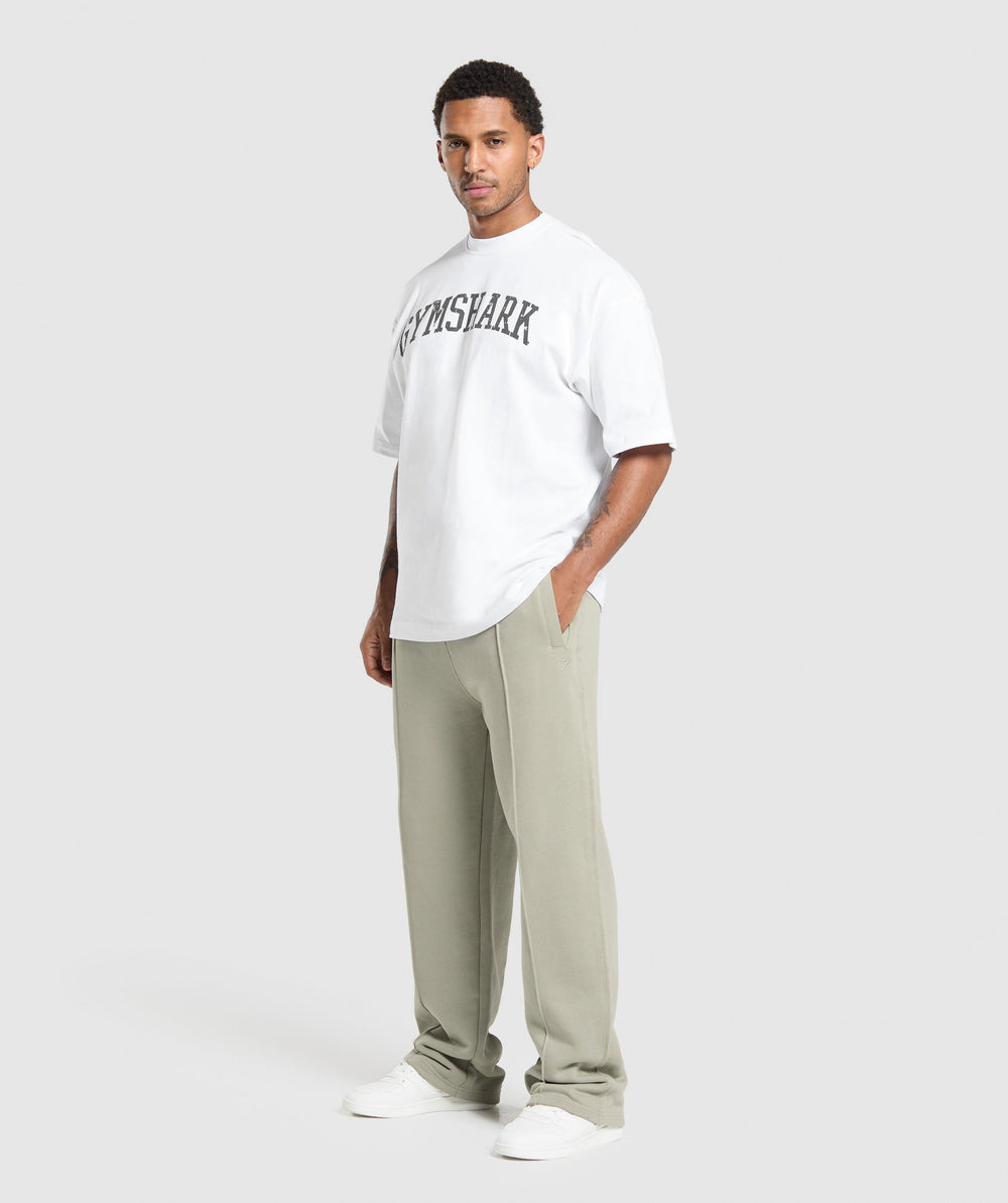 Wide Leg Pants - Chalk Green