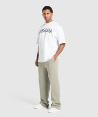 Wide Leg Pants - Chalk Green