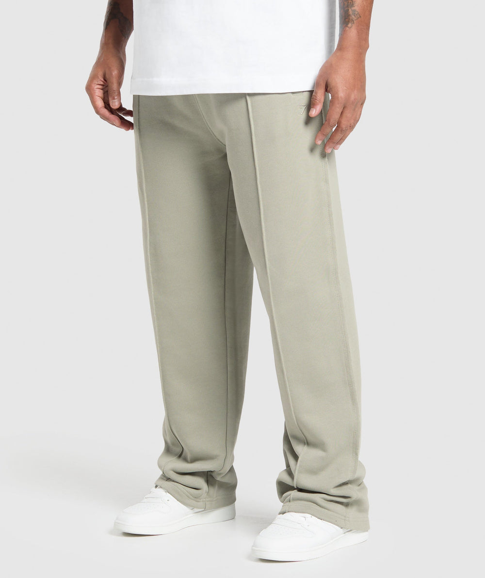 Wide Leg Pants - Chalk Green