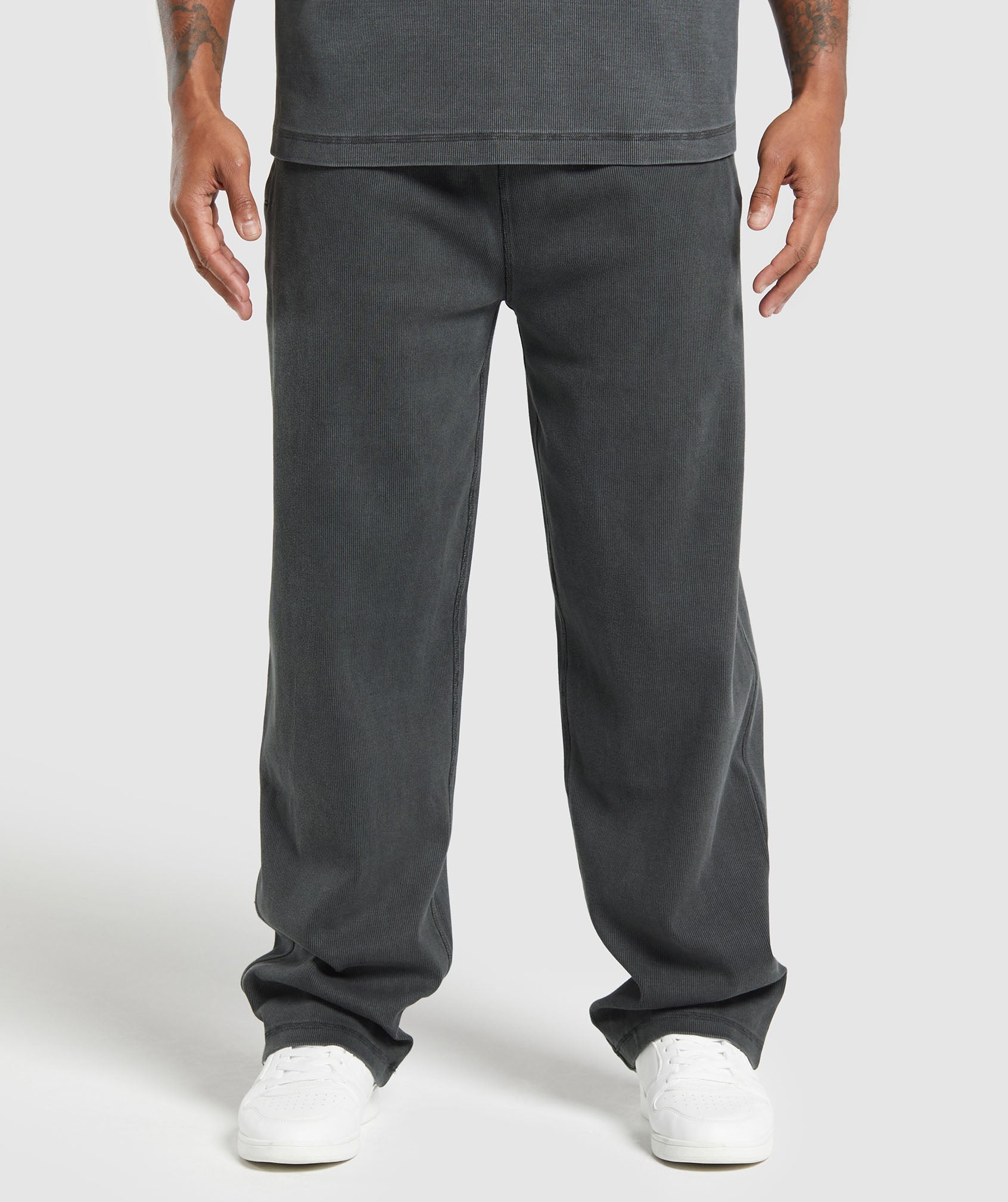 Heavyweight Ribbed Joggers - Asphalt Grey