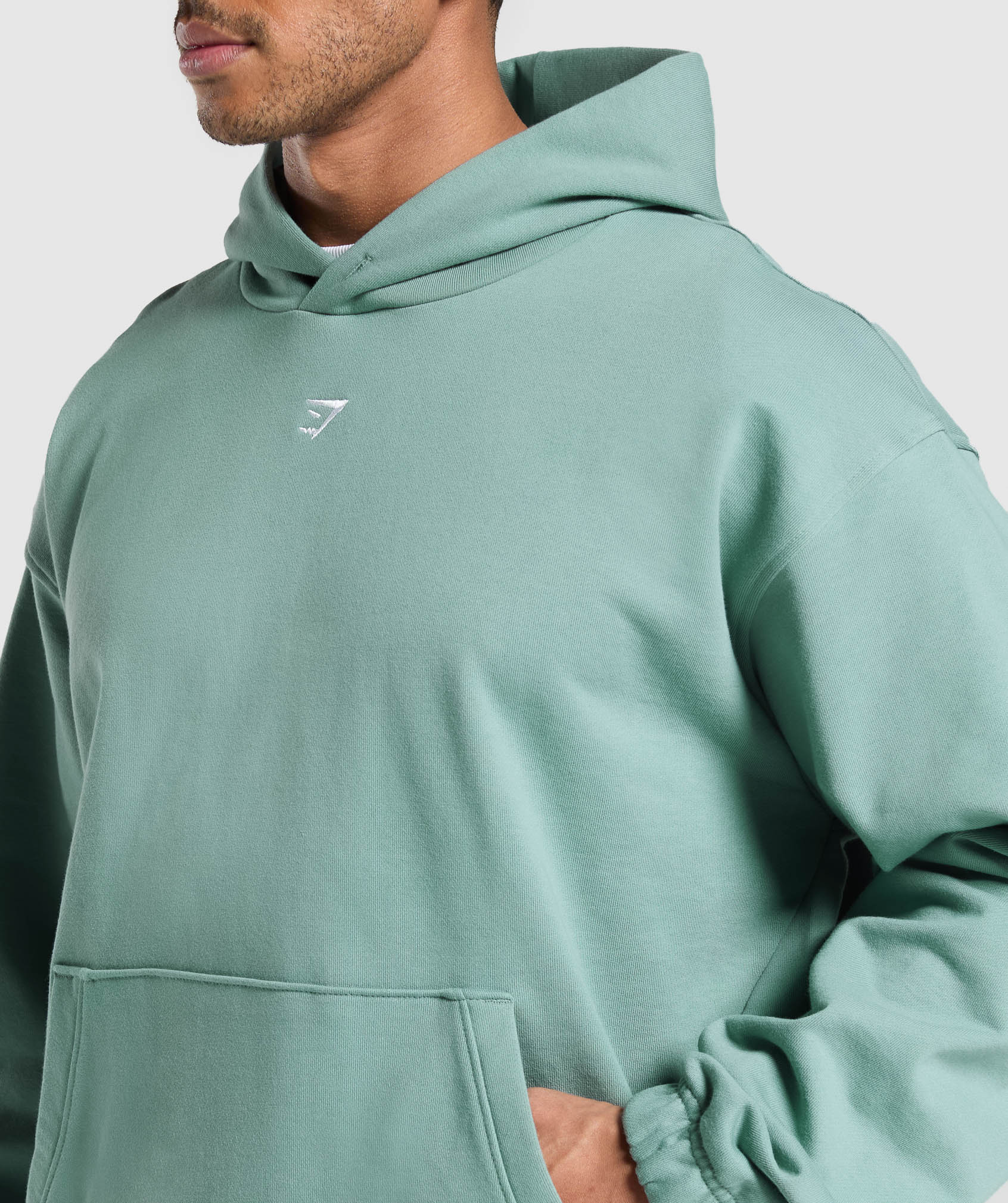 Rest Day Essentials Boxy Hoodie - Celeste Blue