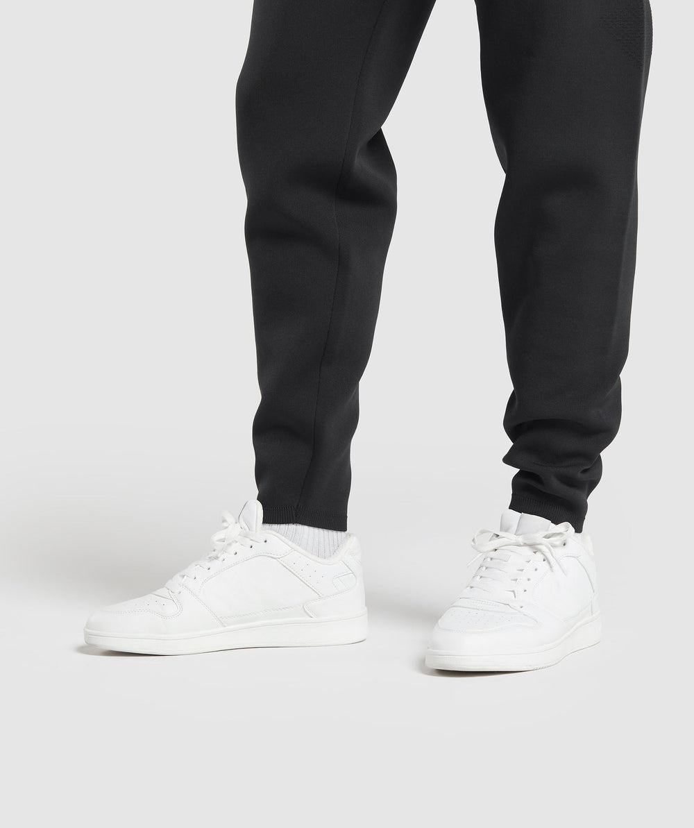 Flat Knit Joggers - Black