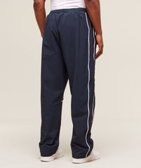 Retro Crinkle Track Pants - Heavy Blue
